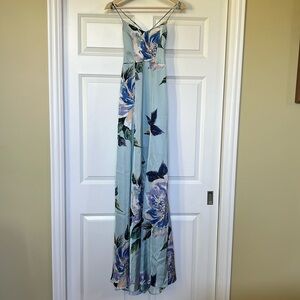 NEW SHOW ME YOUR MUMU Goodshaw Goodess Maxi Dress  Blues Bold Floral sz XXS